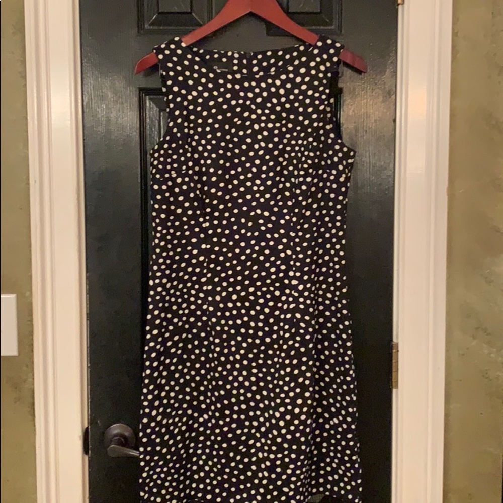 AB Studio black white polka dot dress 8